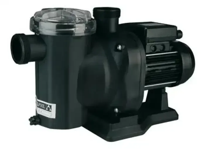 Astralpool Sena cirkulationspump i svart plast med transparent lock